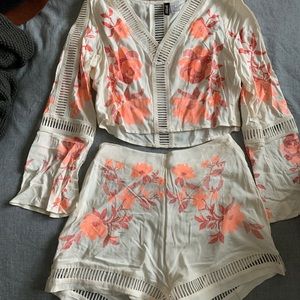 H&M top/shorts set